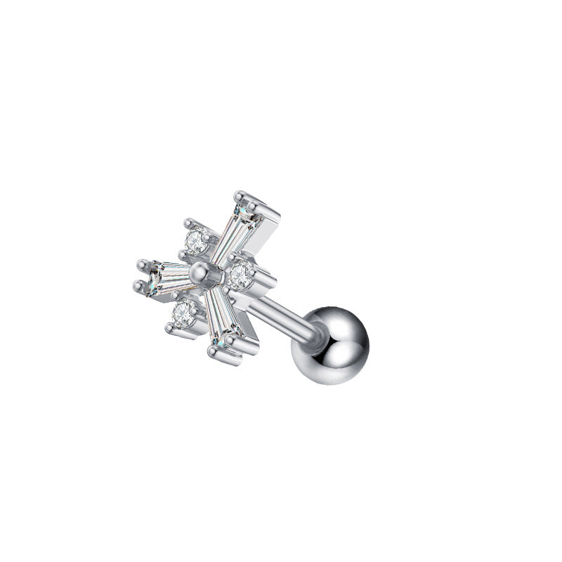 Stainless Steel Micro-inlaid Special-interest Design Butterfly Zircon Earrings