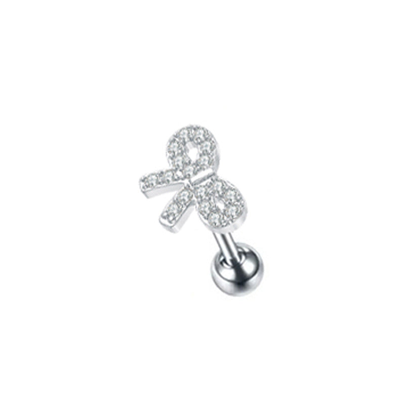 Stainless Steel Micro-inlaid Special-interest Design Butterfly Zircon Earrings