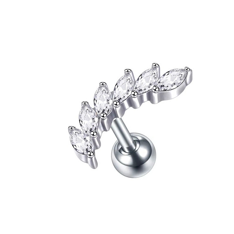 Stainless Steel Micro-inlaid Special-interest Design Butterfly Zircon Earrings