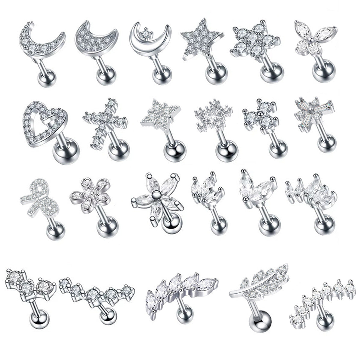 Stainless Steel Micro-inlaid Special-interest Design Butterfly Zircon Earrings