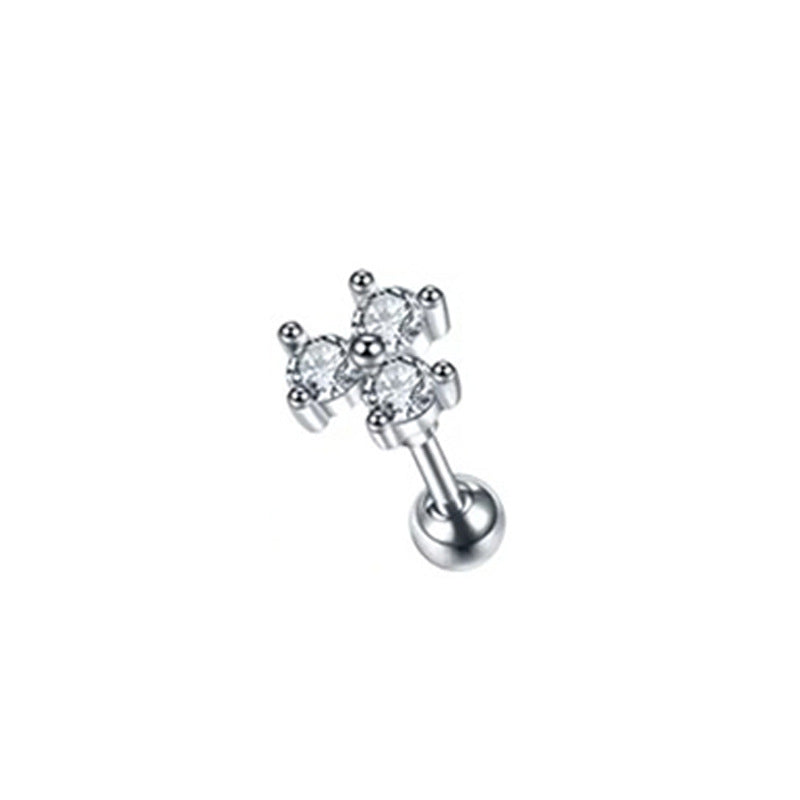 Stainless Steel Micro-inlaid Special-interest Design Butterfly Zircon Earrings