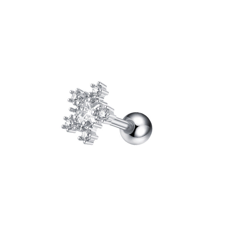 Stainless Steel Micro-inlaid Special-interest Design Butterfly Zircon Earrings