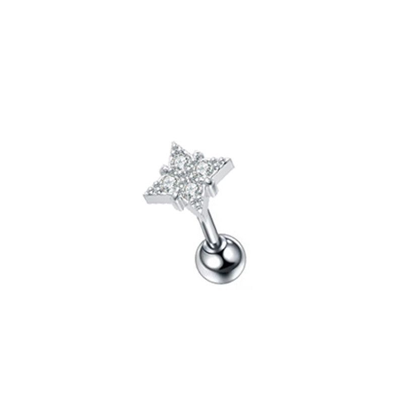 Stainless Steel Micro-inlaid Special-interest Design Butterfly Zircon Earrings