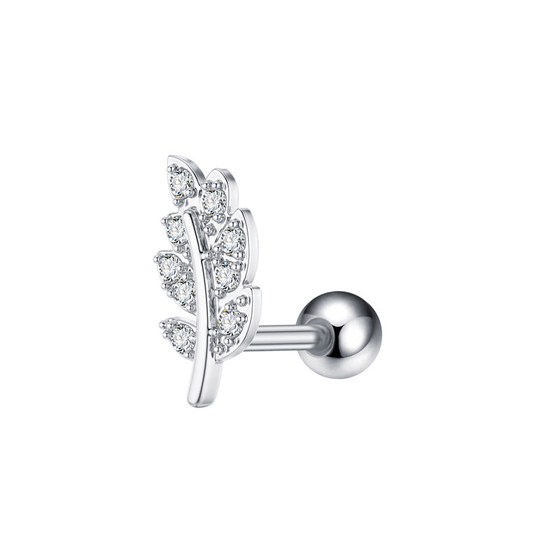 Stainless Steel Micro-inlaid Special-interest Design Butterfly Zircon Earrings